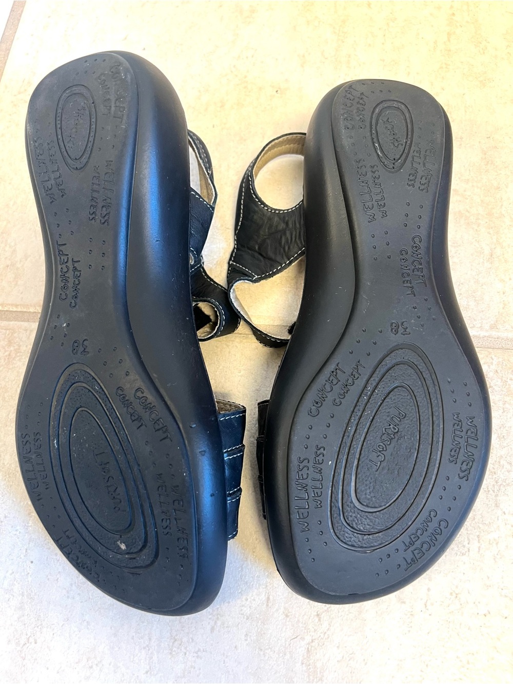 Romika Ibiza Black Leather Multi-Strap Women's Sandals 38EU 7.5M comfy travel - Picture 7 of 9